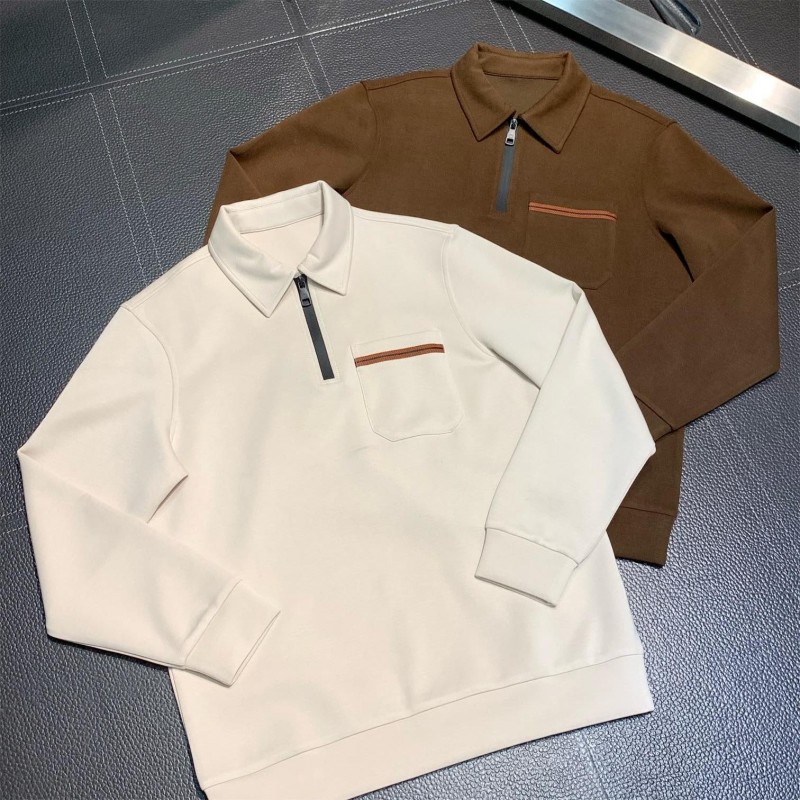 Zegna lapel casual sweatshirt