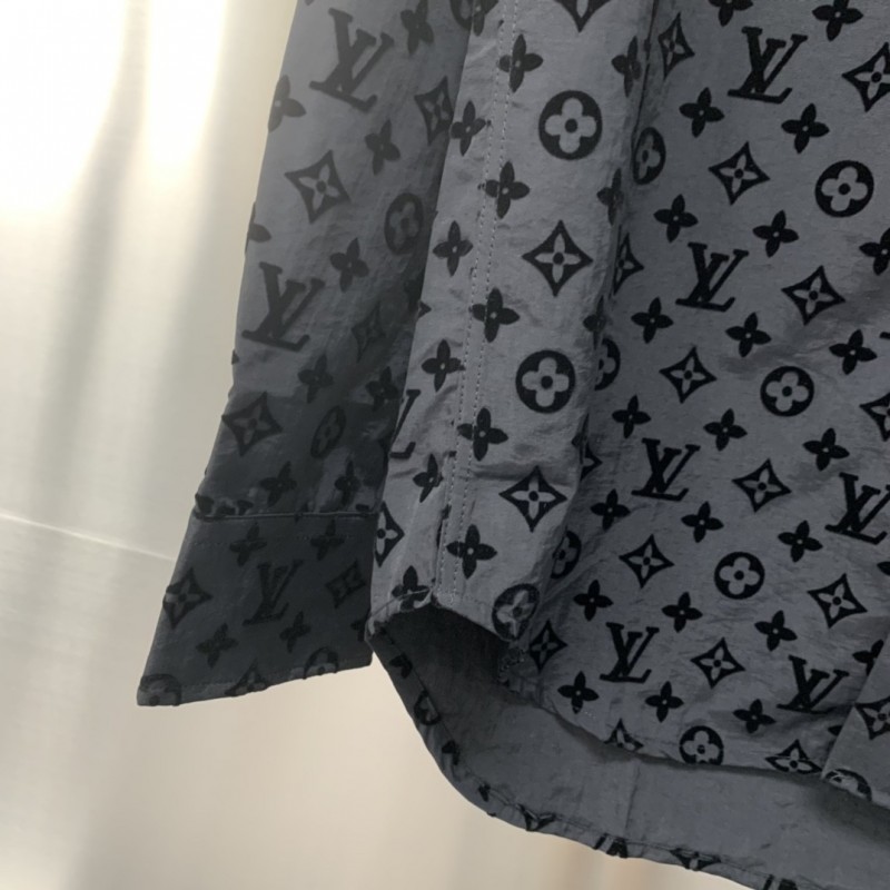 L0*is V*t0n Flocked jacquard all over printed long sleeve shirt