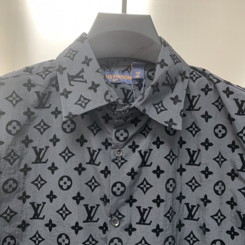 L0*is V*t0n Flocked jacquard all over printed long sleeve shirt