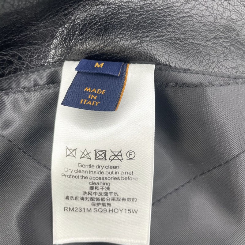 L0*is V*t0n Baseball blouson jacket with sheepskin body and wool sleeves