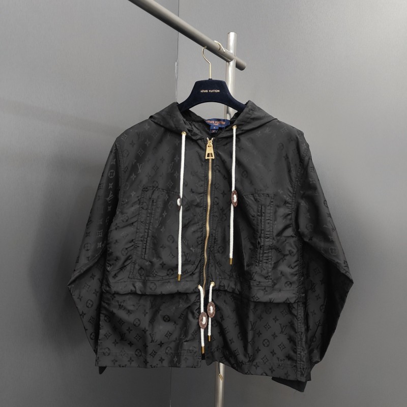 L0*is V*t0n Jacquard presbyopic fabric belted women's hoodie jacket