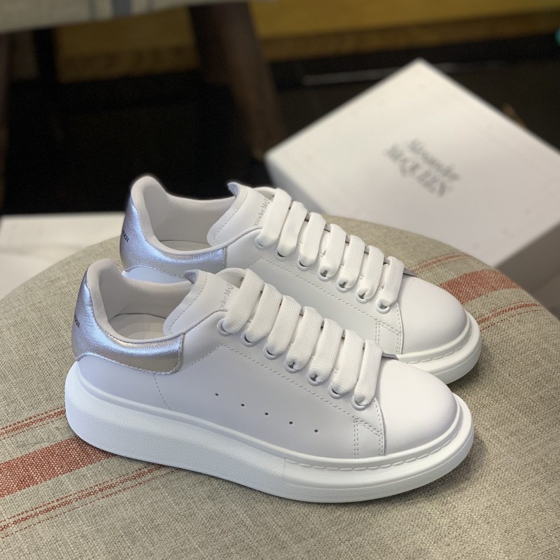 Ale*d*r M*Q*en MQ silvery cowhide tail Sneakers