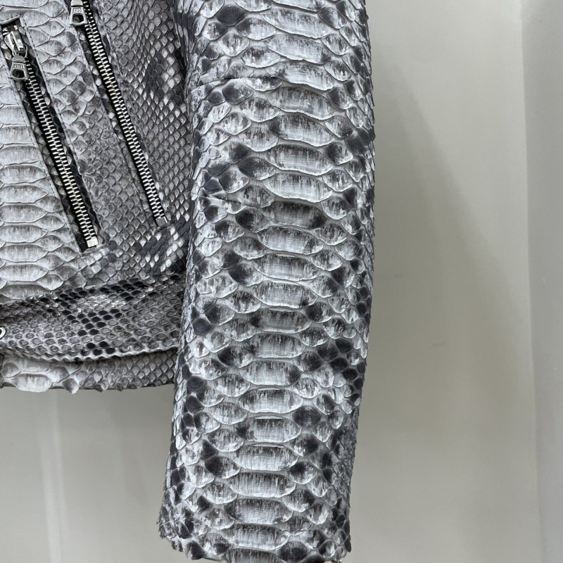 Amiri Real python leather jacket