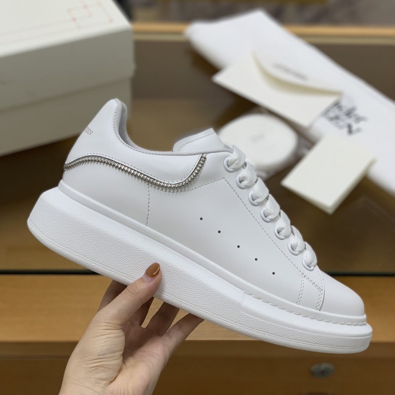 Ale*d*r M*Q*en MQ All white zip Sneakers