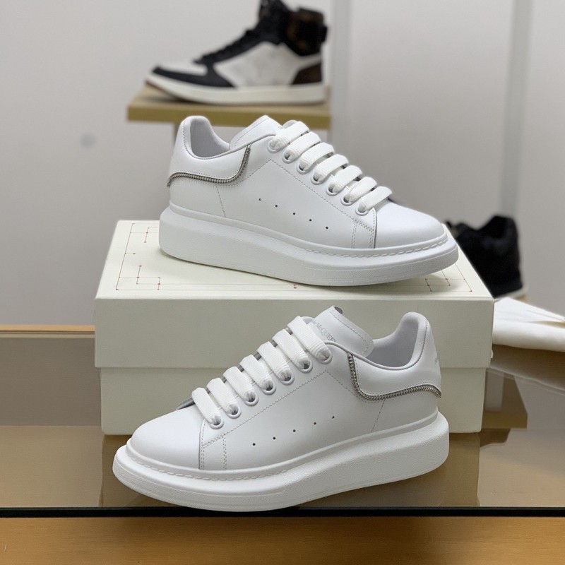 Ale*d*r M*Q*en MQ All white zip Sneakers
