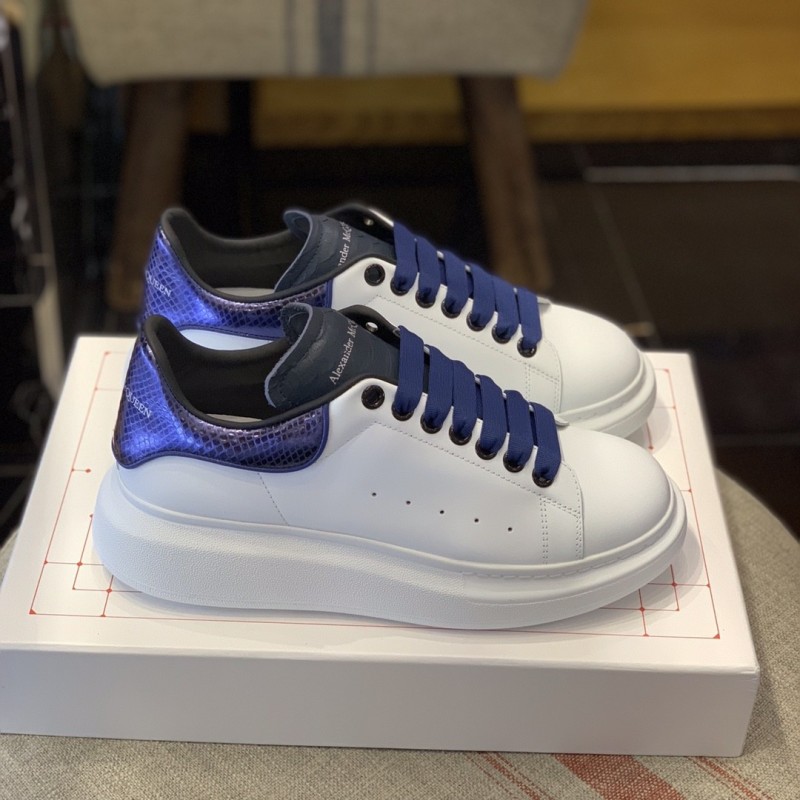 Ale*d*r M*Q*en MQ Blue snake-grain pattern tail Sneakers
