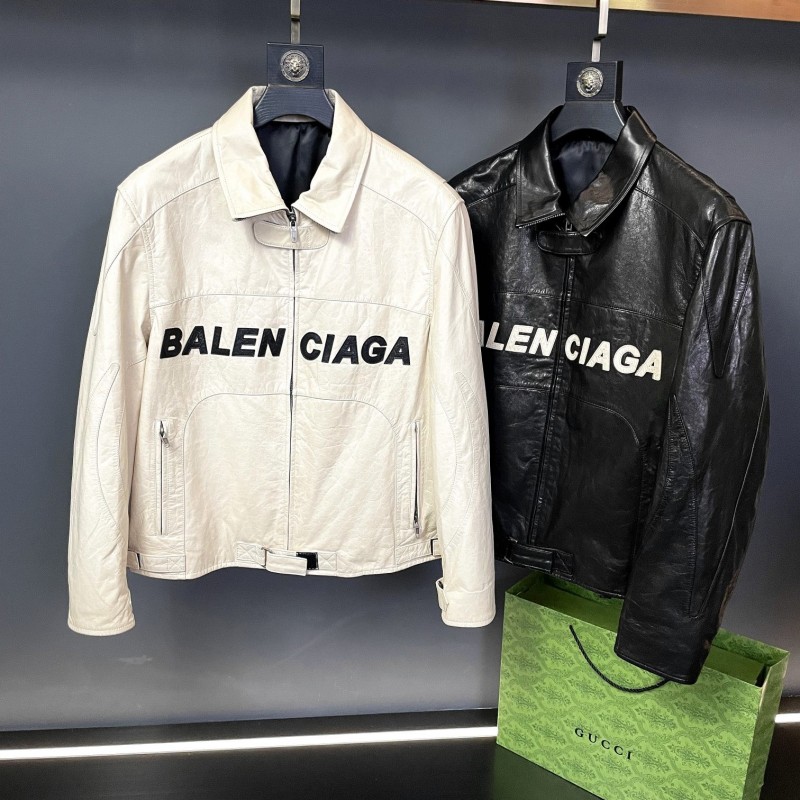 Ba*len*cia*ga Paris catwalk style biker leather jacket