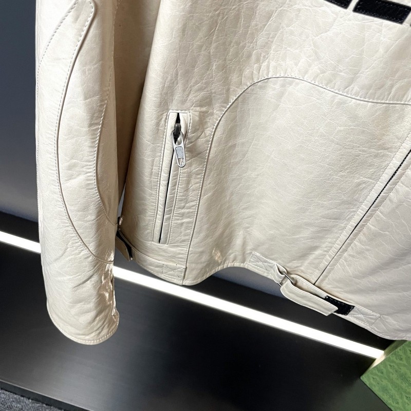 Ba*len*cia*ga Paris catwalk style biker leather jacket