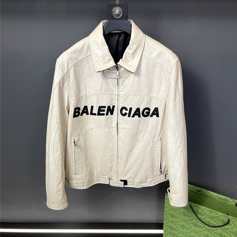 Ba*len*cia*ga Paris catwalk style biker leather jacket