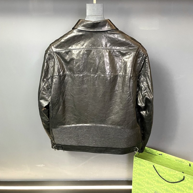 Ba*len*cia*ga Paris catwalk style biker leather jacket