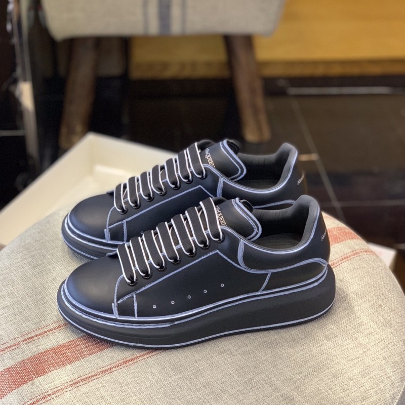 Ale*d*r M*Q*en MQ All black hand-painted Sneakers