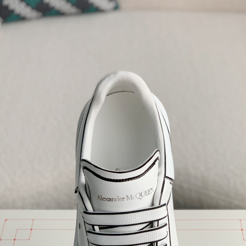 Ale*d*r M*Q*en MQ White hand-painted Sneakers