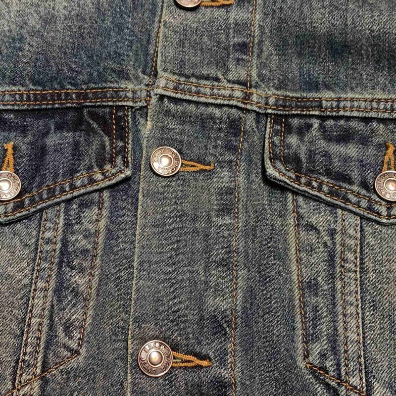 Ba*len*cia*ga hooded denim jacket