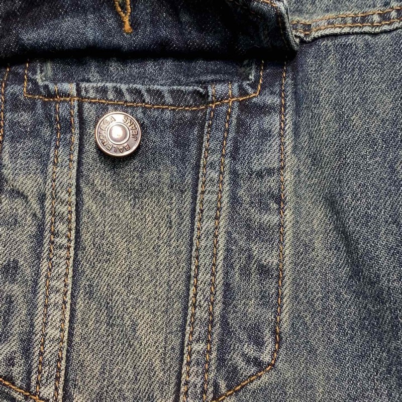 Ba*len*cia*ga hooded denim jacket
