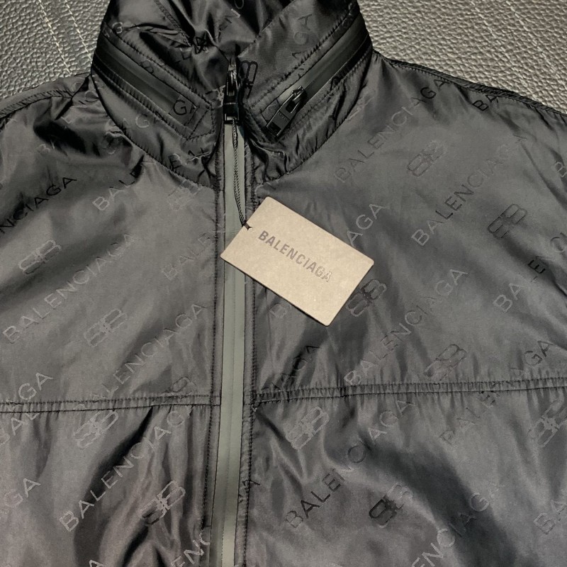 Ba*len*cia*ga  hooded stand collar jacket