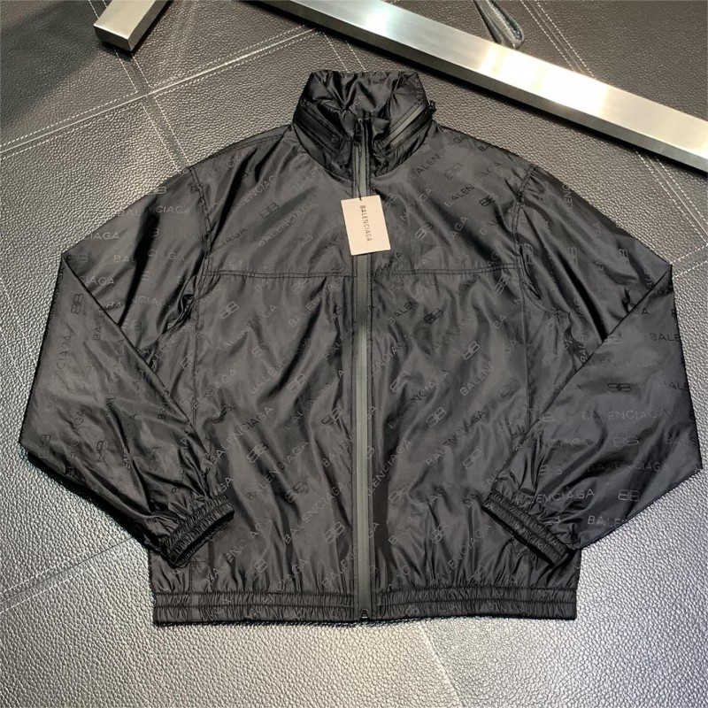 Ba*len*cia*ga  hooded stand collar jacket