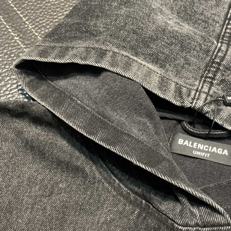 Ba*len*cia*ga  hooded stand collar jacket