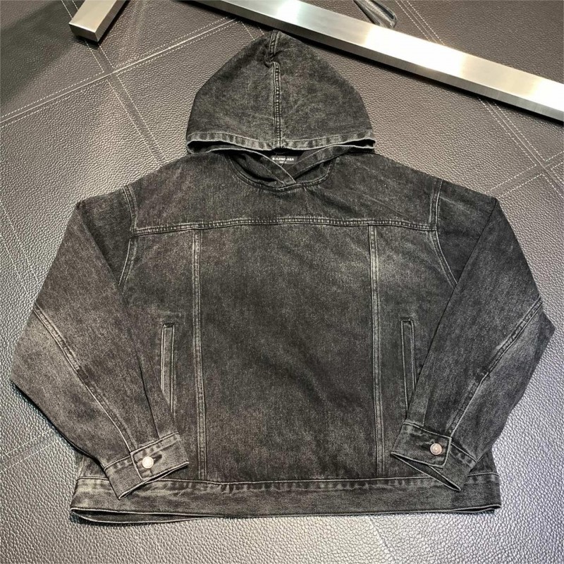 Ba*len*cia*ga  hooded stand collar jacket