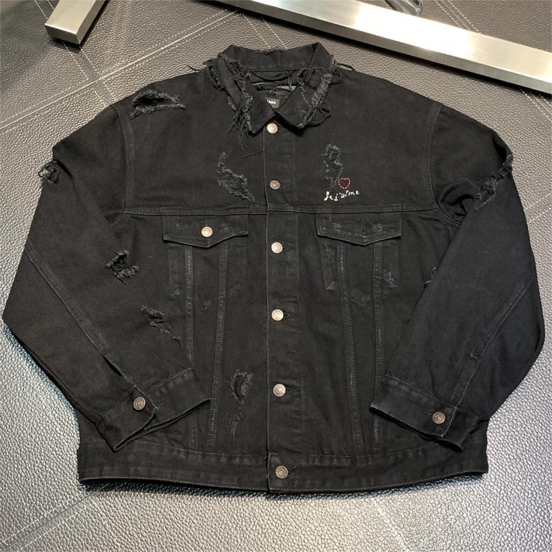Ba*len*cia*ga  ripped denim jacket