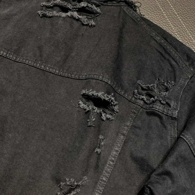 Ba*len*cia*ga  ripped denim jacket
