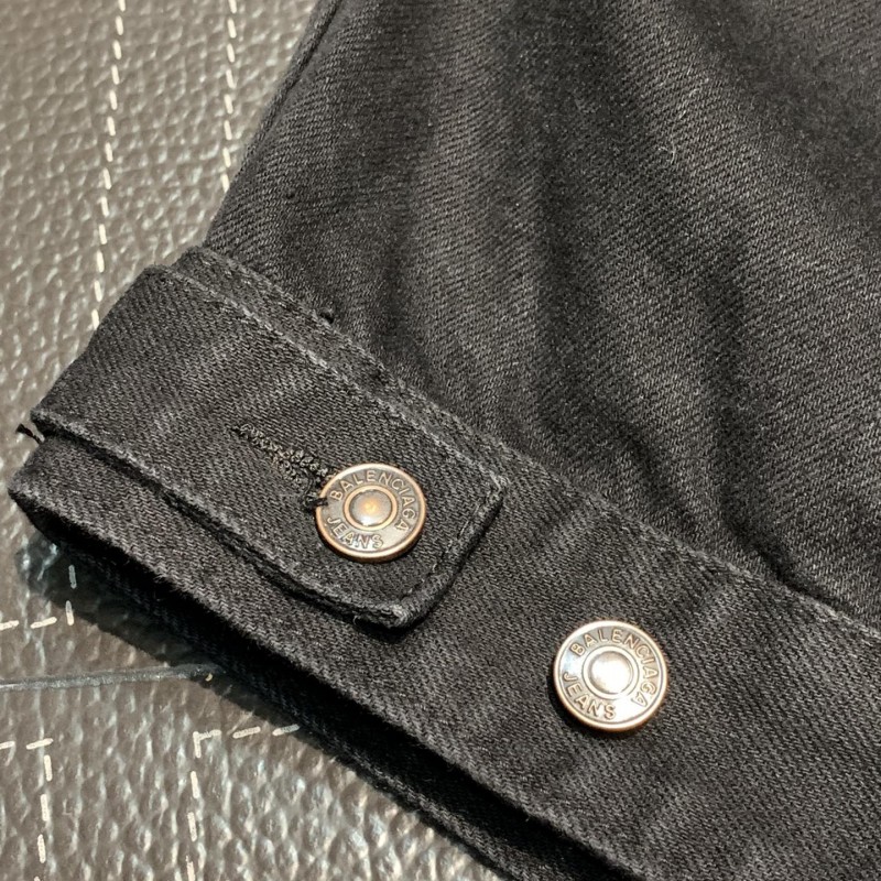 Ba*len*cia*ga  ripped denim jacket