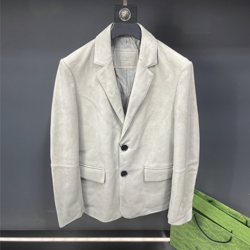 Pra*a deerskin blazer