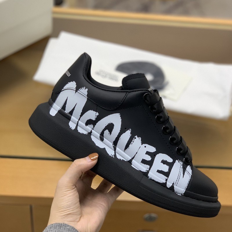 Ale*d*r M*Q*en MQ 3D black letter Sneakers