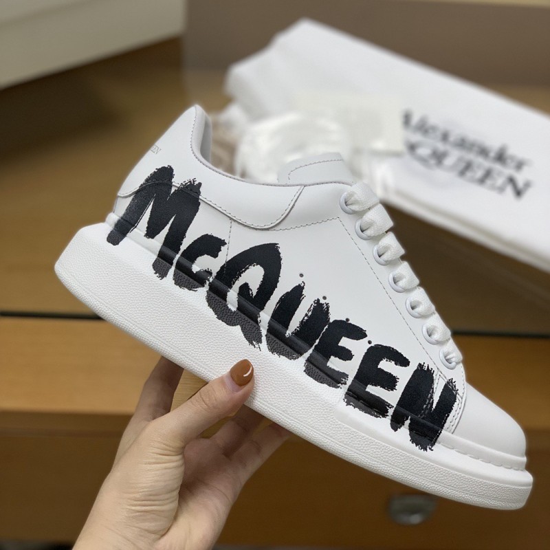 Ale*d*r M*Q*en MQ 3D white letter Sneakers