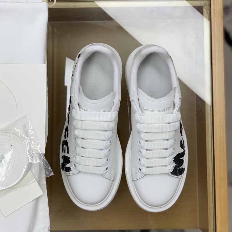 Ale*d*r M*Q*en MQ 3D white letter Sneakers