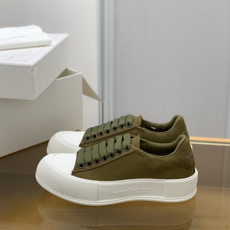 Ale*d*r M*Q*en MQ olive green velvet tail Sneakers