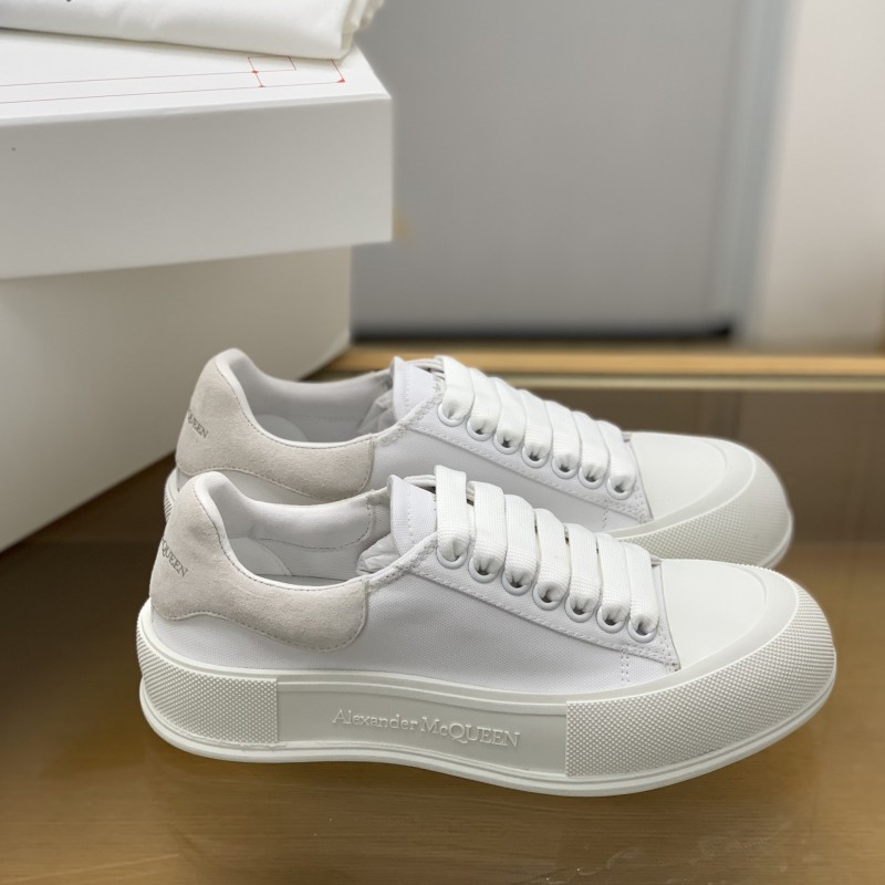 Ale*d*r M*Q*en MQ White velvet tail Sneakers