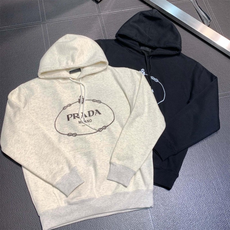 Pra*a fleece hooded sweatshirt