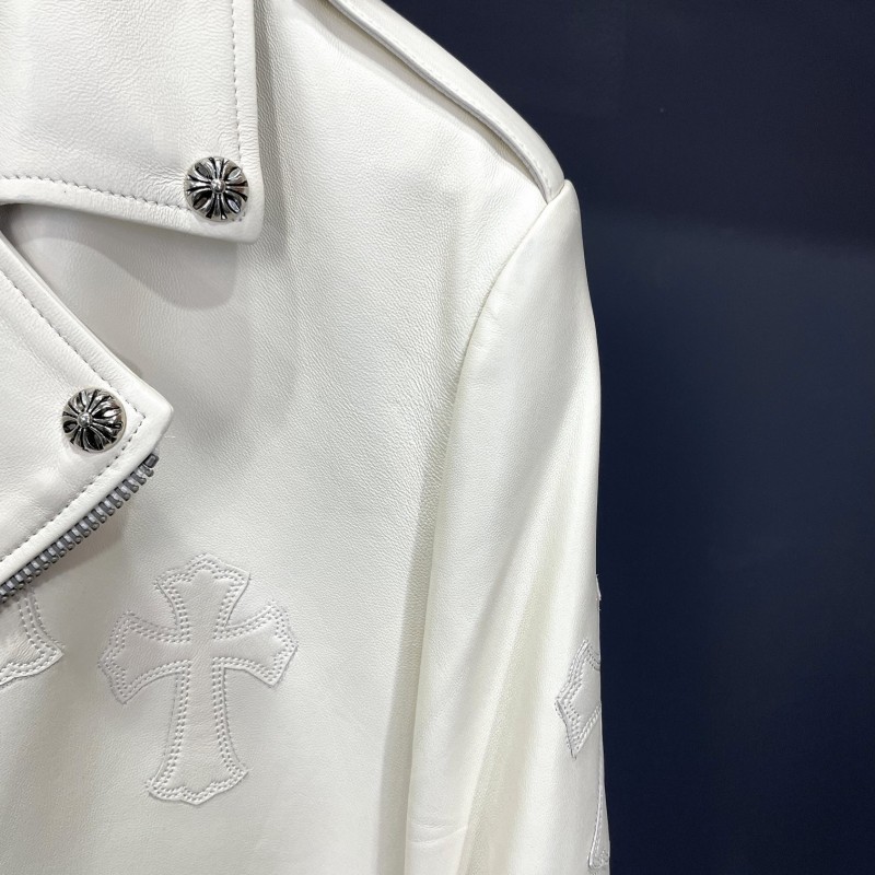 Ch**me He**ts motorcycle leather jacket