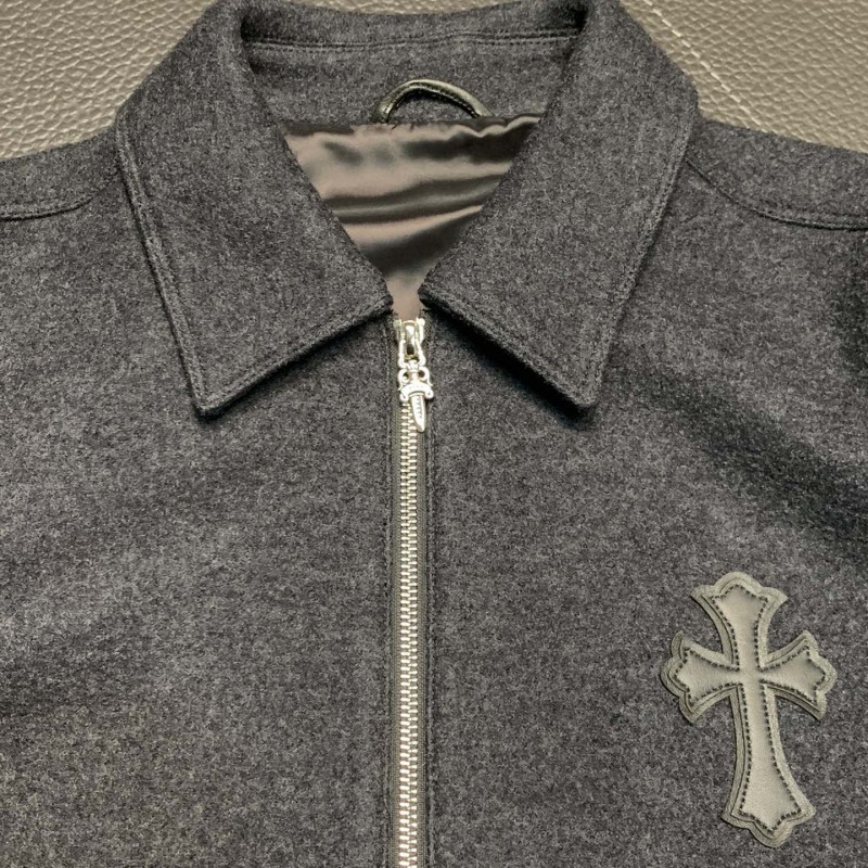 Ch**me He**ts patchwork leather jacket