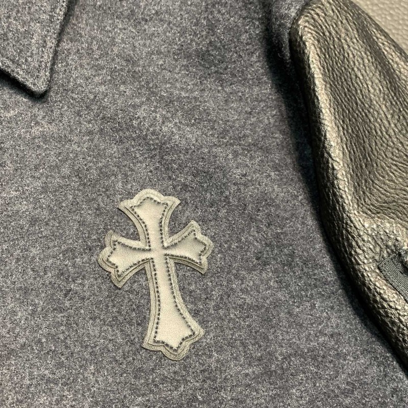 Ch**me He**ts patchwork leather jacket