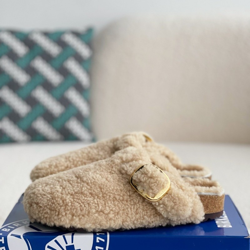 Birkenstock wool slippers