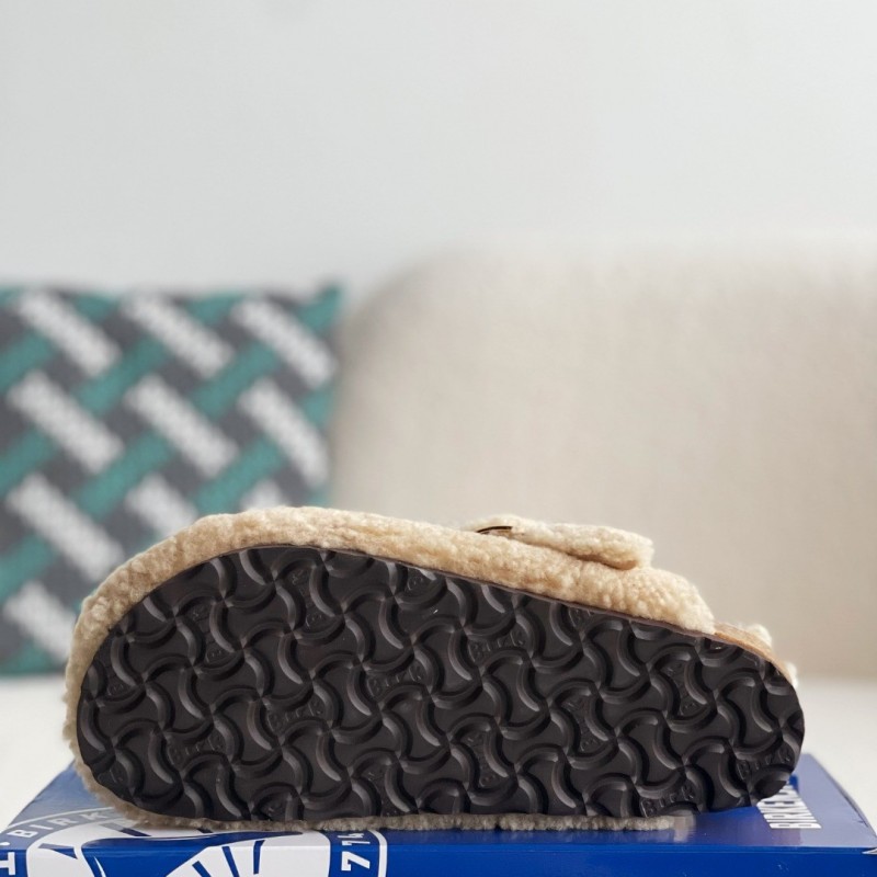 Birkenstock wool slippers