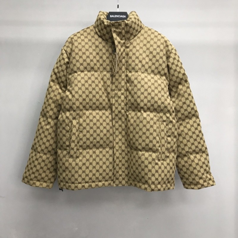 Ba*len*cia*ga all-over printed double B down jacket