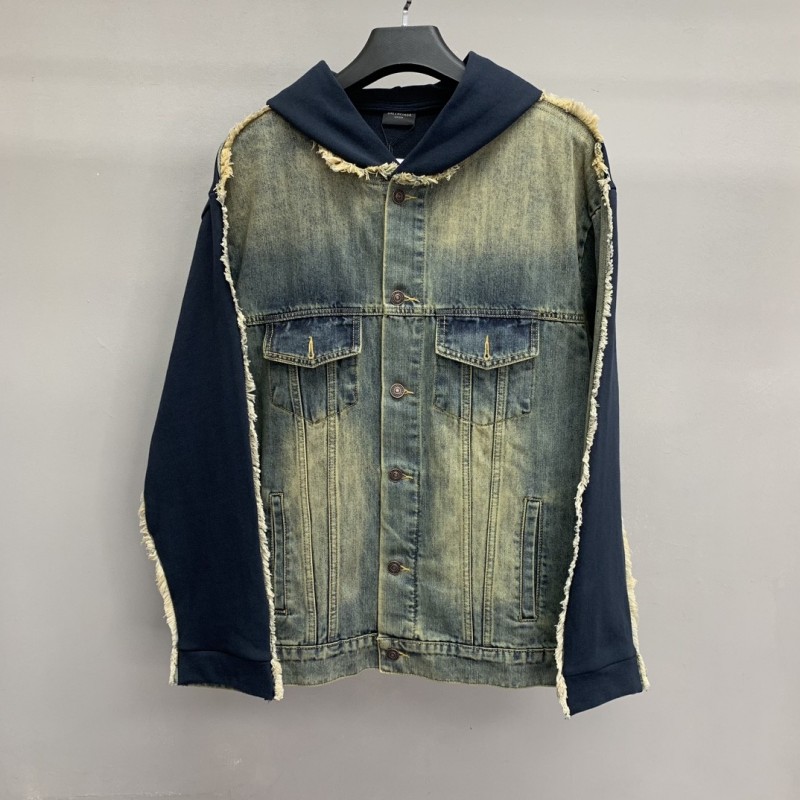 Ba*len*cia*ga patchwork denim jacket