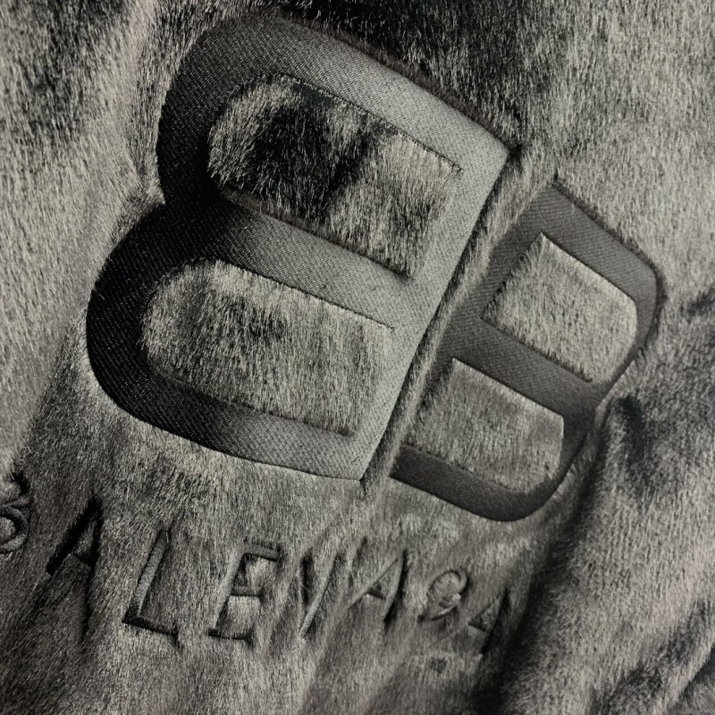 Ba*len*cia*ga embroidered fur jacket