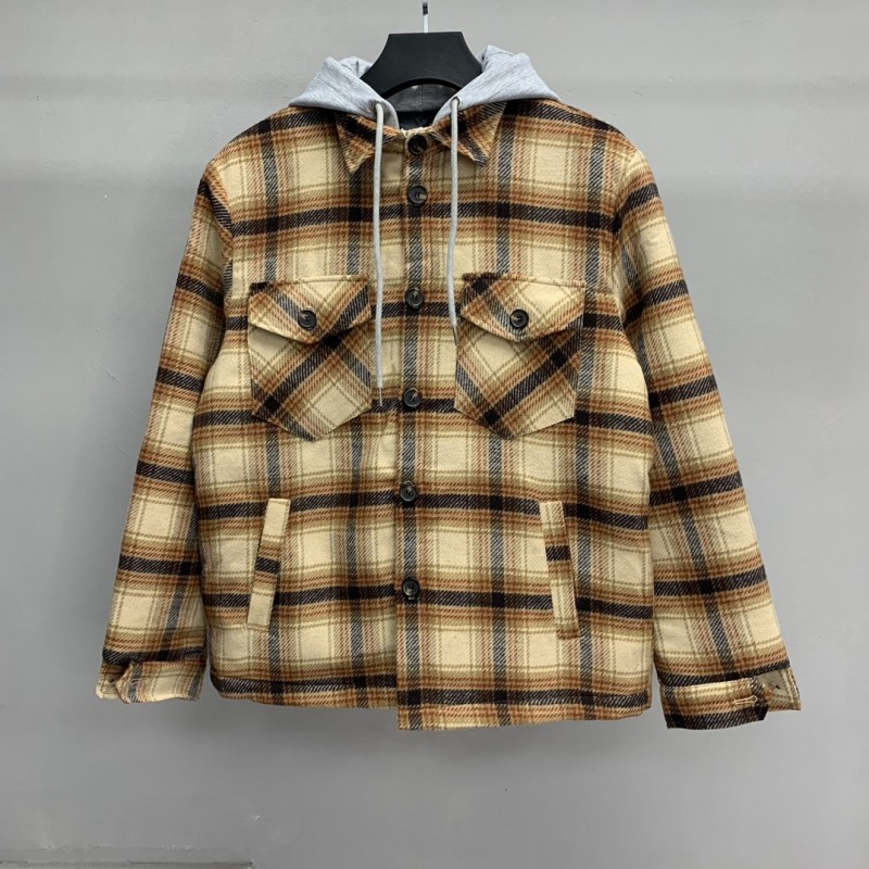 Ba*len*cia*ga flannel plaid shirt jacket