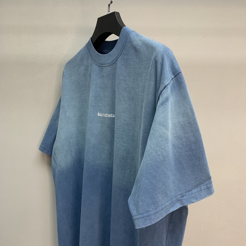 Ba*len*cia*ga overprinted lettering T-shirt