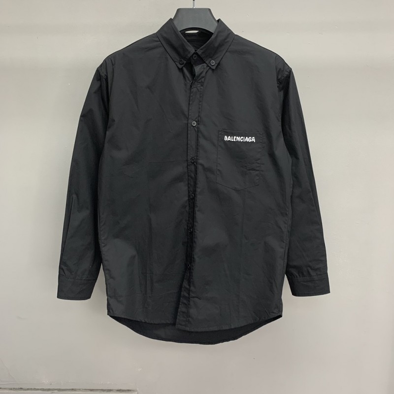 Ba*len*cia*ga blurred lettering long sleeve shirt