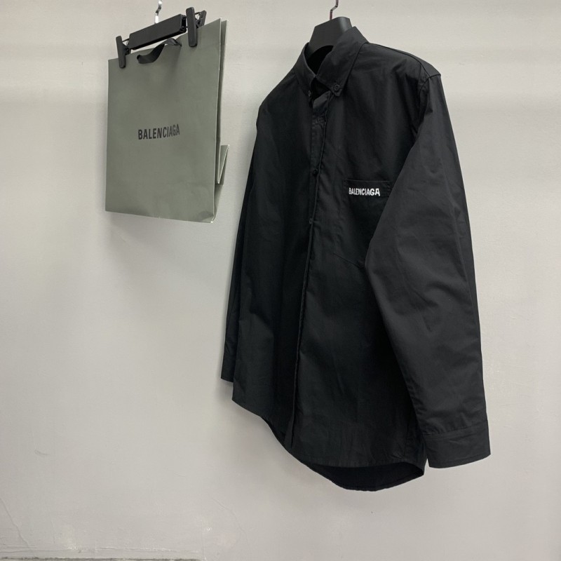 Ba*len*cia*ga blurred lettering long sleeve shirt