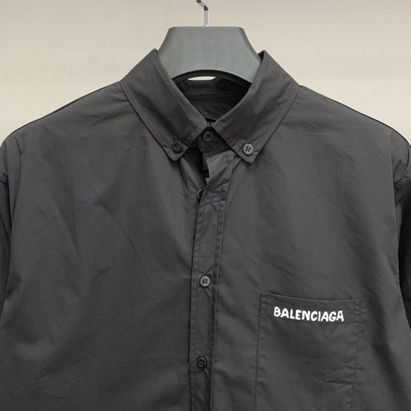 Ba*len*cia*ga blurred lettering long sleeve shirt