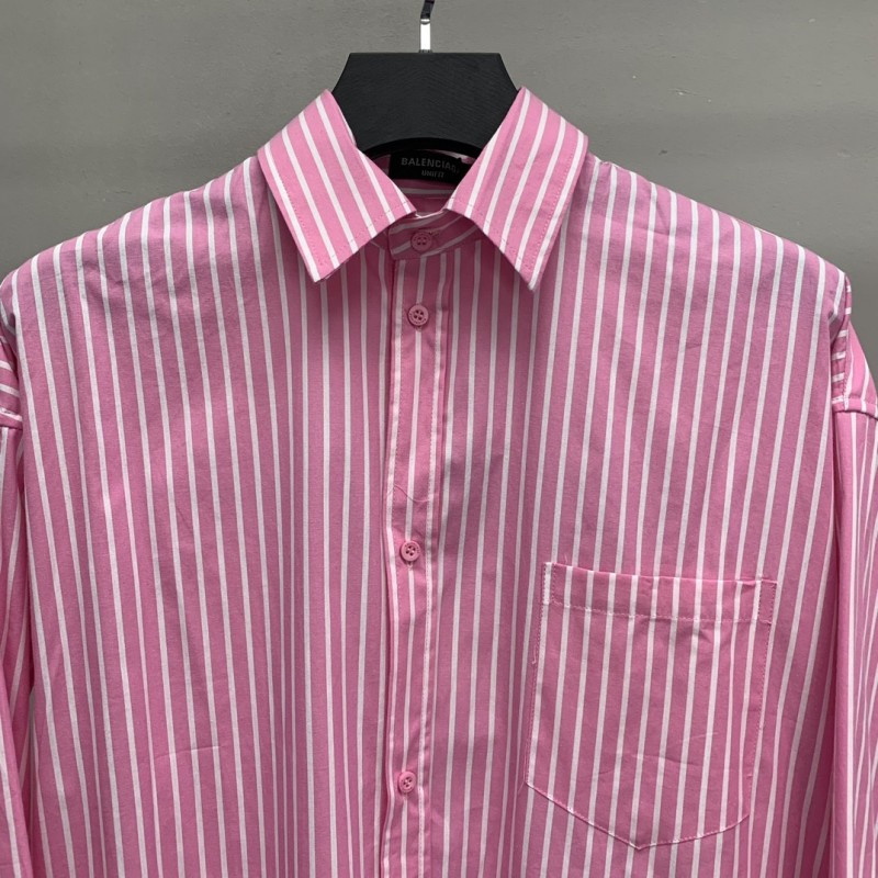 Ba*len*cia*ga striped long-sleeved shirt