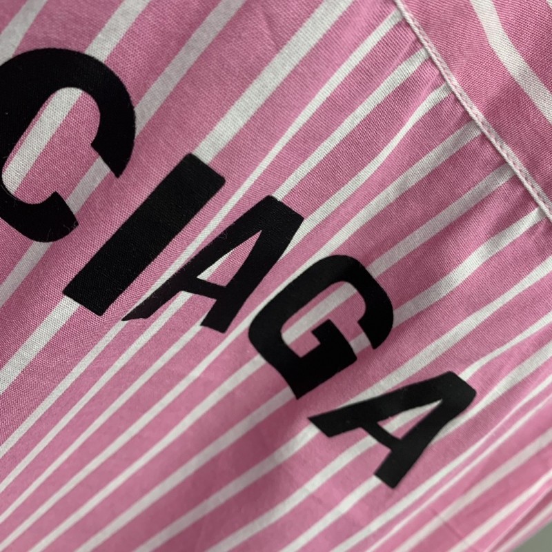 Ba*len*cia*ga striped long-sleeved shirt