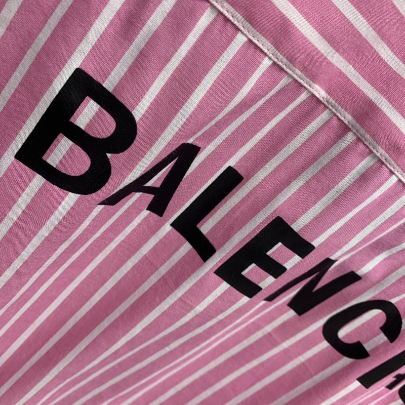 Ba*len*cia*ga striped long-sleeved shirt