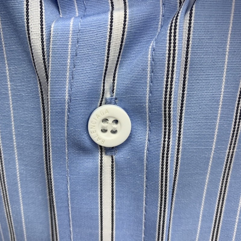 Ba*len*cia*ga striped long-sleeved shirt