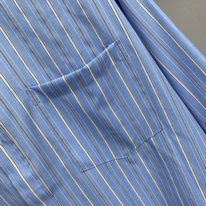 Ba*len*cia*ga striped long-sleeved shirt